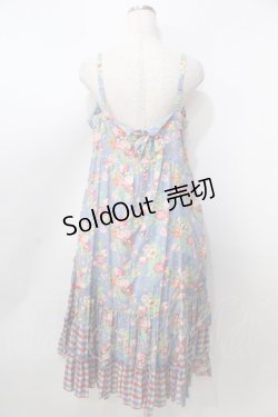画像2: Jane Marple Dans Le Salon / Magical bouquetティアードドレス M ブルーグレー×ブルーチェック Y-25-09-13-086-JM-OP-SZ-ZT312