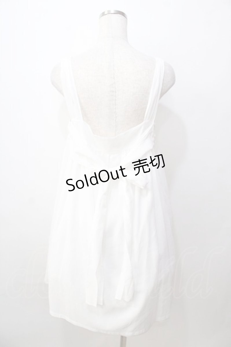画像2: 【SALE】Jane Marple / Trail モチーフチュニックジャンパースカート M シロ Y-25-09-13-087-JM-OP-SZ-ZT510 (2)