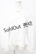 metamorphose / スタンドカラーairyフリルブラウス １ 白 Y-25-09-13-090-ME-BL-SZ-ZY