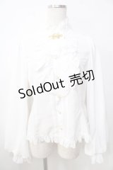 metamorphose / スタンドカラーairyフリルブラウス １ 白 Y-25-09-13-090-ME-BL-SZ-ZY