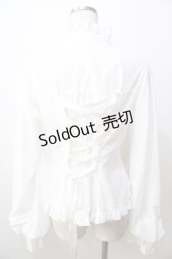 画像2: metamorphose / スタンドカラーairyフリルブラウス １ 白 Y-25-09-13-090-ME-BL-SZ-ZY