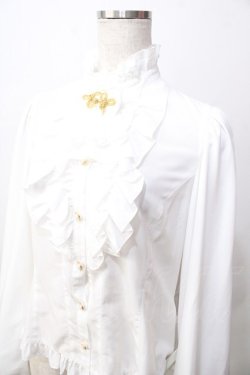 画像3: metamorphose / スタンドカラーairyフリルブラウス １ 白 Y-25-09-13-090-ME-BL-SZ-ZY