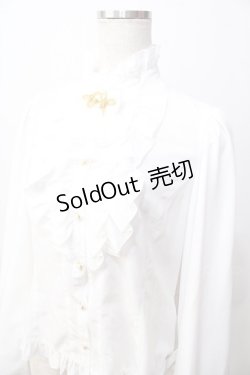 画像3: metamorphose / スタンドカラーairyフリルブラウス １ 白 Y-25-09-13-090-ME-BL-SZ-ZY
