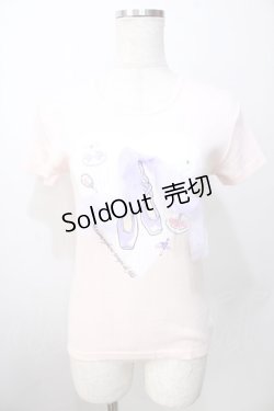 画像1: 【SALE】metamorphose / リトルバレリーナTシャツ M ピンク Y-25-09-13-091-ME-TO-SZ-ZT285