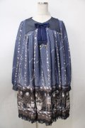 metamorphose / Star Rose　Aラインワンピース  紺 Y-25-09-13-092-ME-OP-SZ-ZY
