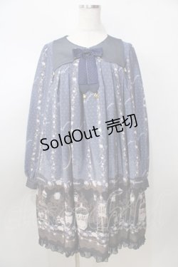 画像1: metamorphose / Star Rose　Aラインワンピース  紺 Y-25-09-13-092-ME-OP-SZ-ZY