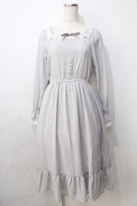 F i.n.t　HOME / はしごリボンジョーゼットワンピース  グレー Y-25-09-13-095-LO-OP-AS-ZY