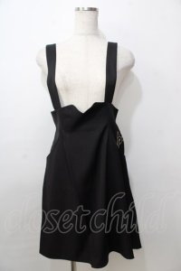 F i.n.t / サスペンダー付きハイウエストスカート/クロミ F ブラック Y-25-09-13-096-CA-SK-SZ-ZY