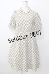 Fi.n.t / リボンタイ付き開衿チェックワンピース F グリーン Y-25-09-13-100-CA-OP-SZ-ZT357