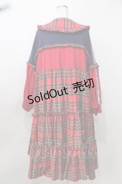 画像2: HEIHEI / ジャージワンピース  赤チェック×紺 Y-25-09-13-101-PU-OP-SZ-ZY