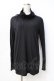 画像1: BPN FOR MEN / 編み上げハイネックカットソー M 黒 Y-25-09-13-010-GO-TO-SZ-ZY (1)