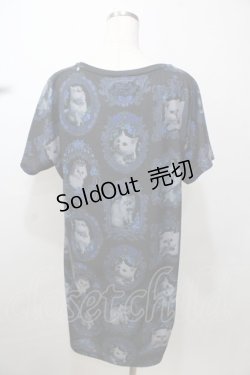 画像2: Enchantlic Enchantilly / 猫の王女達の肖像画カットソーワンピース  黒 Y-25-09-13-102-LO-OP-SZ-ZT0930B