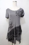 画像1: 【SALE】GHOST of HARLEM / 蜘蛛の巣レース使いワンピ F グレー Y-25-09-13-103-GL-OP-SZ-ZT203 (1)