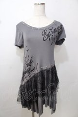 GHOST of HARLEM / 蜘蛛の巣レース使いワンピ F グレー Y-25-09-13-103-GL-OP-SZ-ZT203