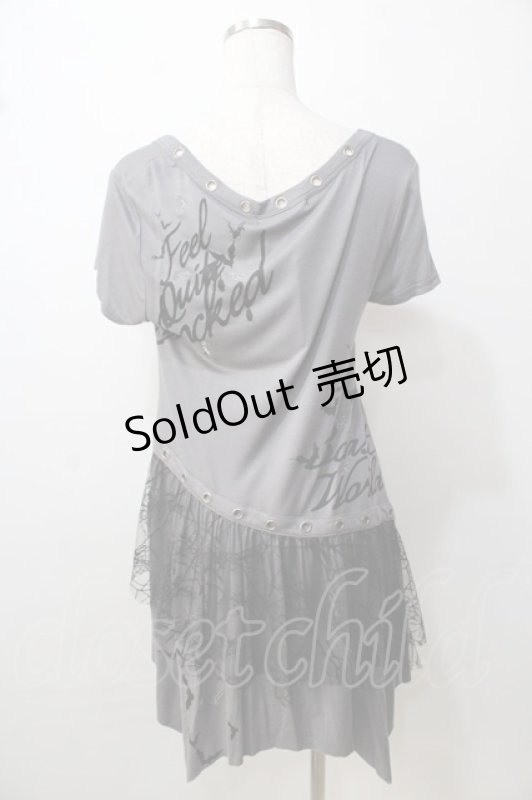 画像2: 【SALE】GHOST of HARLEM / 蜘蛛の巣レース使いワンピ F グレー Y-25-09-13-103-GL-OP-SZ-ZT203 (2)