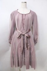 Vallee lys / ソフトチュールブラウスワンピース  ピンク Y-25-09-13-106-GO-OP-SZ-ZY