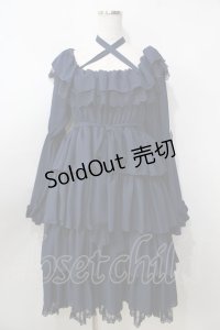 Vallee lys / Coquelicot dress (ミディアム)  ネイビー Y-25-09-13-107-GO-OP-SZ-ZY