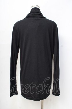 画像3: BPN FOR MEN / 編み上げハイネックカットソー M 黒 Y-25-09-13-010-GO-TO-SZ-ZY