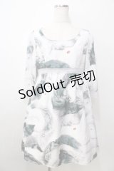 MILK / Little foxドレス  ホワイトグレー Y-25-09-13-109-ML-OP-SZ-ZY