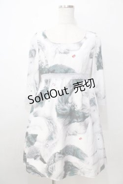 画像1: MILK / Little foxドレス  ホワイトグレー Y-25-09-13-109-ML-OP-SZ-ZY