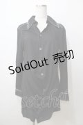 ALGONQUINS / 二重襟シャツワンピース M 黒 Y-25-09-13-111-AL-OP-SZ-ZY