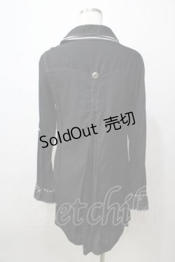 画像2: ALGONQUINS / 二重襟シャツワンピース M 黒 Y-25-09-13-111-AL-OP-SZ-ZY