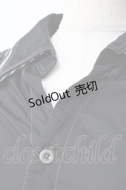 画像3: ALGONQUINS / 二重襟シャツワンピース M 黒 Y-25-09-13-111-AL-OP-SZ-ZY