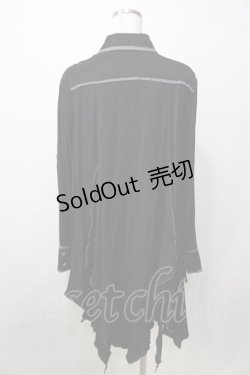 画像2: ALGONQUINS / 襟刺繍ヘイレムシャツワンピース F 黒 Y-25-09-13-112-AL-OP-SZ-ZY