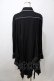 画像2: ALGONQUINS / 襟刺繍ヘイレムシャツワンピース F 黒 Y-25-09-13-112-AL-OP-SZ-ZY (2)
