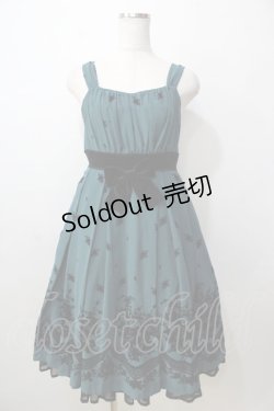 画像1: Victorian maiden / ローズフロッキーシフォンドレス  グリーン Y-25-09-13-114-CL-OP-SZ-ZY