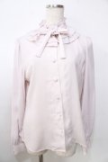 Ank Rouge / フリルカラーブラウス M ピンク Y-25-09-13-117-CA-BL-OW-ZY