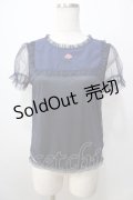 Ank Rouge / ワンポイント刺繍ドットチュールカットソー M コン Y-25-09-13-118-CA-TO-SZ-ZY