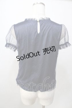 画像2: Ank Rouge / ワンポイント刺繍ドットチュールカットソー M コン Y-25-09-13-118-CA-TO-SZ-ZY