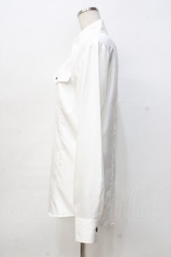 画像2: BPN FOR MEN / バイカラーシャツ M 白 Y-25-09-13-011-GO-BL-SZ-ZY