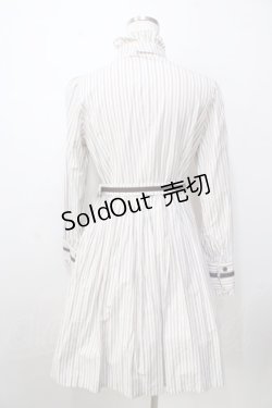 画像2: Innocent World / スタンドカラーストライプリボンワンピース M オフ Y-25-09-13-122-IW-OP-AS-ZY