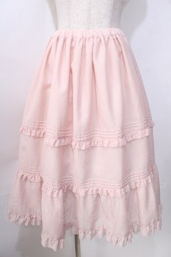 画像1: Melody BasKet / Bon Voyageスカート  ピンク Y-25-09-13-124-LO-SK-SZ-ZT312