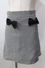 evelyn / 千鳥柄スカート  黒 Y-25-09-13-130-LO-SK-SZ-ZT013