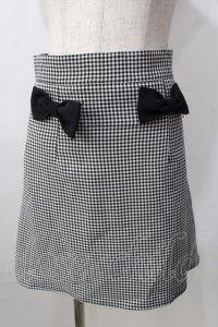 evelyn / 千鳥柄スカート  黒 Y-25-09-13-130-LO-SK-SZ-ZT013