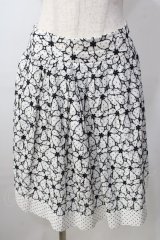 Jane Marple / フラワードットレースのスカート M ホワイト Y-25-09-13-135-JM-SK-SZ-ZT512