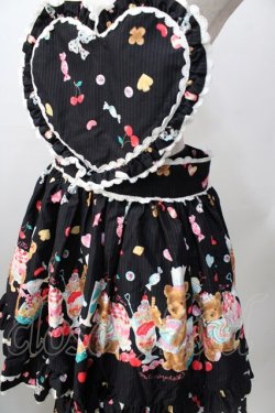 画像3: metamorphose / くまパティシエエプロン付きスカート  黒 Y-25-09-13-139-ME-SK-SZ-ZY
