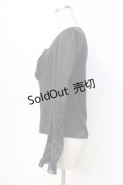 画像2: BPN / 胸元レースカットソー M 黒 Y-25-09-13-017-GO-TO-SZ-ZY