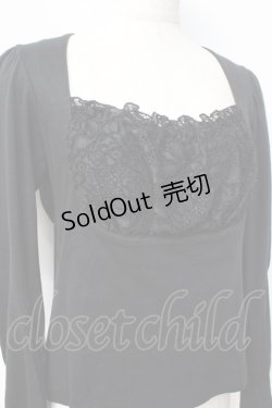 画像4: BPN / 胸元レースカットソー M 黒 Y-25-09-13-017-GO-TO-SZ-ZY