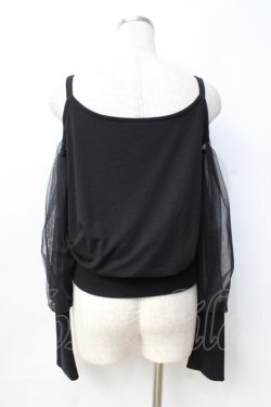 画像3: Na+H / subオフショルダーカットソー  黒 Y-25-09-13-021-PU-TO-SZ-ZY