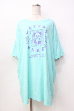 画像1: Candy Stripper / プリントTシャツ  ミント Y-25-09-13-023-PU-TO-SZ-ZT1021Y
