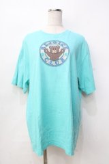 Candy Stripper / ベアプリントTシャツ  ミント Y-25-09-13-024-PU-TO-SZ-ZT202