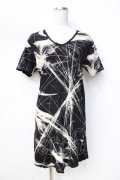 CIVARIZE / 総柄サイドジップロングTシャツ 44 ブラック Y-25-09-13-026-GO-TS-SZ-ZY