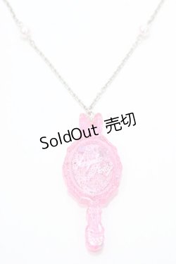 画像1: Angelic Pretty / Bunny Mirrorネックレス  ピンク Y-25-09-14-005-AP-AC-SZ-ZS