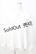 axes femme / ビッグ襟ブラウス M 白 Y-25-09-14-044-AX-BL-SZ-ZY