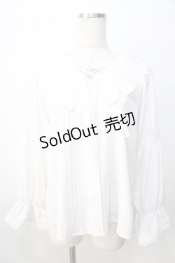 画像1: axes femme / ビッグ襟ブラウス M 白 Y-25-09-14-044-AX-BL-SZ-ZY