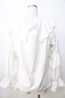 画像2: axes femme / ビッグ襟ブラウス M 白 Y-25-09-14-044-AX-BL-SZ-ZY